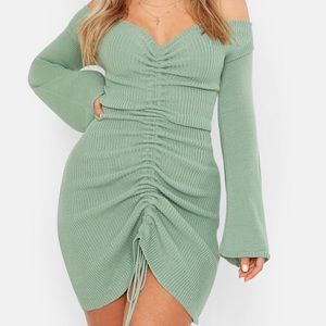 Ruched Knitted Dress